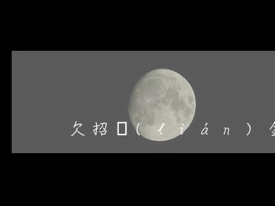 欠招聯(lián)金融十幾萬還不了