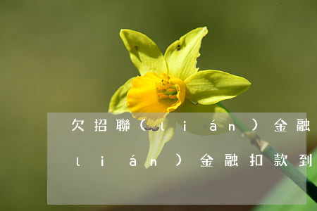 欠招聯(lián)金融去哪里查詢(招聯(lián)金融扣款到哪里查)