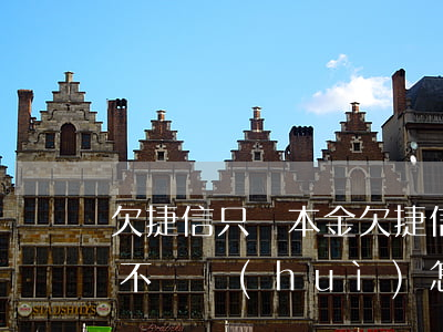 欠捷信只還本金(欠捷信錢本金還夠了剩下的不還會(huì)怎么樣)
