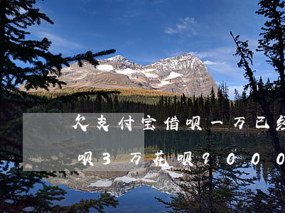 欠支付宝借呗一万已经还了三千(欠支付宝借呗3万花呗9000元没还)