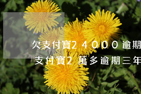 欠支付寶24000逾期兩個(gè)月 欠支付寶2萬多逾期三年多