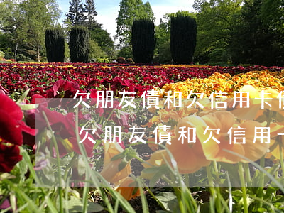 欠朋友債和欠信用卡債先還哪個(gè)-欠朋友債和欠信用卡債先還哪個(gè)劃算