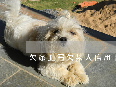 欠条上写欠某人信用卡(欠条上写别人的名字)