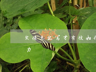 欠条怎么写才有效(如何写欠条最具有法律效力)