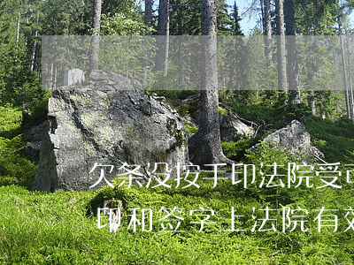 欠条没按手印法院受可以吗受理理(欠钱按手印和签字上法院有效吗)