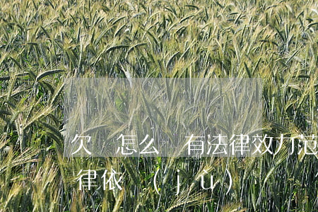 欠條怎么寫有法律效力 范本(欠條怎么寫有法律依據(jù))