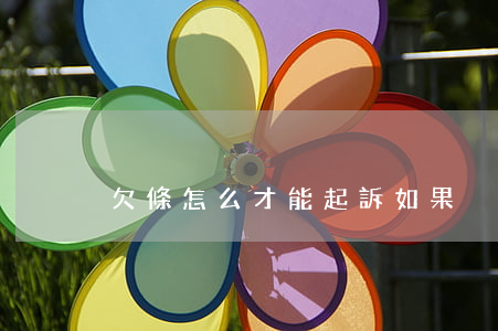 欠條怎么才能起訴(如果沒有欠條怎么起訴)