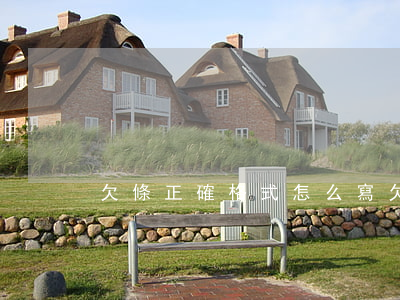 欠條正確格式怎么寫(欠條正確格式怎么寫)