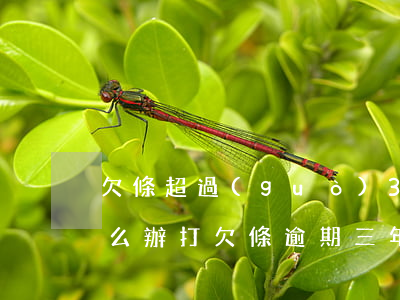 欠條超過(guò)3年法院受理讓還款怎么辦（打欠條逾期三年法院還會(huì)受理嗎）