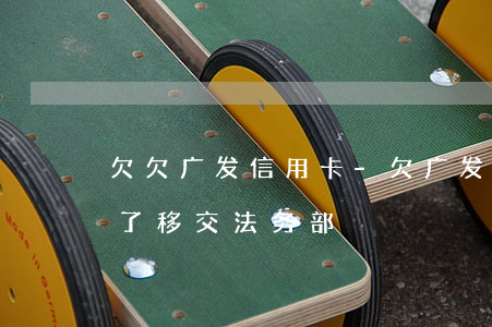 欠欠广发信用卡-欠广发信用卡3万还不起了移交法务部