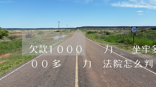 欠款1000萬無力償還坐牢多少年 欠1000多萬無力還法院怎么判