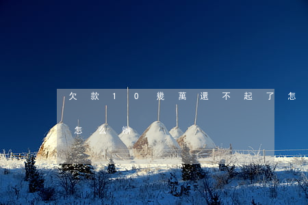 欠款10幾萬還不起了怎么處理(欠款十幾萬怎么辦)