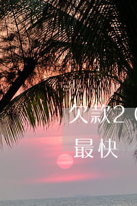 欠款20萬如何最快還上-欠款20萬如何最快還上