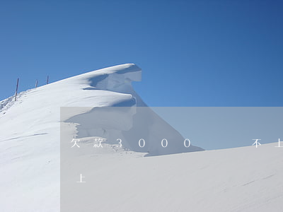 欠款3000萬還不上(欠款3000萬還不上)