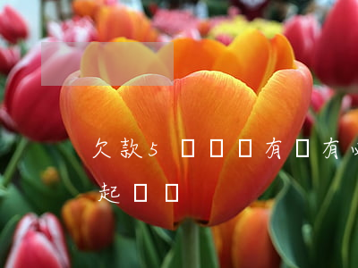 欠款5萬塊錢有沒有必要起訴（欠錢5萬可以起訴嗎）