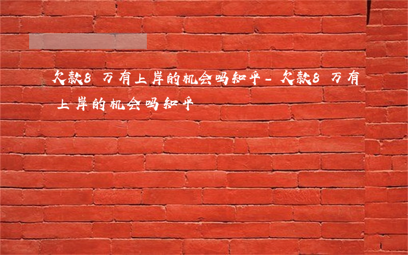 欠款8万有上岸的机会吗知乎-欠款8万有上岸的机会吗知乎