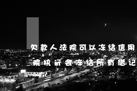 欠款人法院可以冻结信用卡吗(信用卡欠款法院执行会冻结所有借记卡吗)