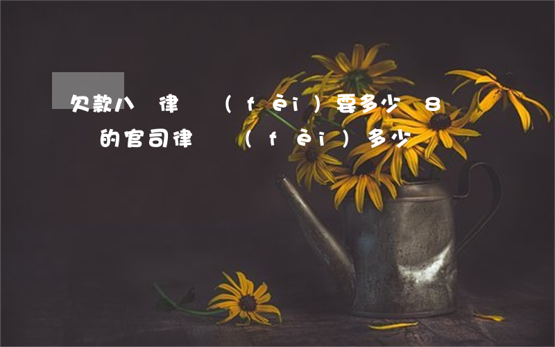 欠款八萬律師費(fèi)要多少錢(8萬塊錢的官司律師費(fèi)多少)
