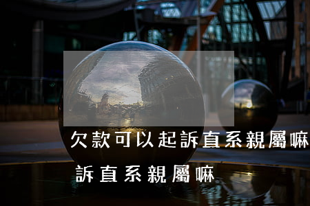欠款可以起訴直系親屬嘛（逾期被起訴可以起訴直系親屬嘛）