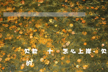 欠款幾十萬怎么上岸-欠款幾十萬怎么上岸的