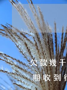 欠款幾千元逾期就發(fā)律師函(欠款逾期收到律師函)