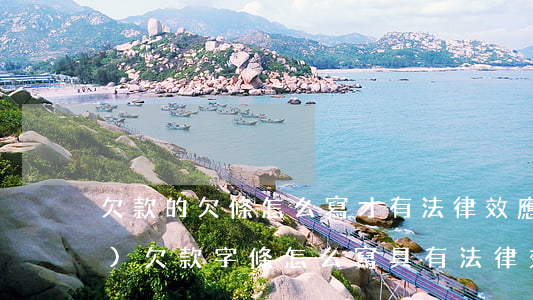 欠款的欠條怎么寫才有法律效應(yīng)(欠款字條怎么寫具有法律效應(yīng))