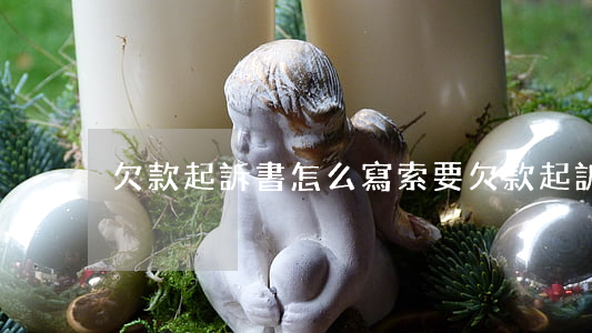 欠款起訴書怎么寫(索要欠款起訴書怎么寫)