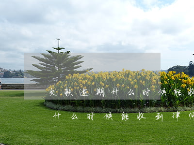欠款逾期什么时候能收到律师函-欠款逾期什么时候能收到律师函呢
