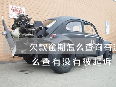 欠款逾期怎么查询有没有被起诉(贷款逾期怎么查有没有被起诉)