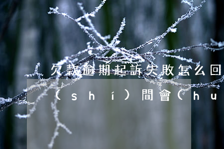 欠款逾期起訴失敗怎么回事 欠款逾期多長時(shí)間會(huì)被起訴