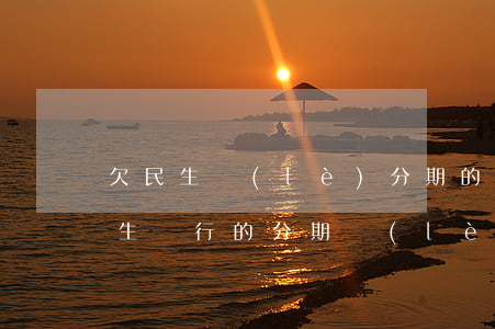 欠民生樂(lè)分期的錢(qián)(民生銀行的分期樂(lè)是借錢(qián)的嗎)