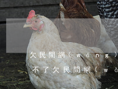 欠民間網(wǎng)貸占時(shí)還不了(欠民間網(wǎng)貸占時(shí)還不了)