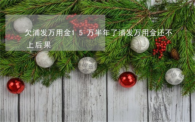 欠浦发万用金15万半年了(浦发万用金还不上后果)
