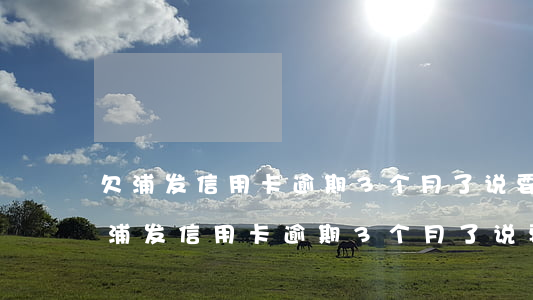 欠浦发信用卡逾期3个月了说要起诉我-欠浦发信用卡逾期3个月了说要起诉我是真的吗