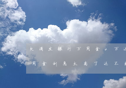 欠浦发银行万用金2万还1万(浦发银行要万用金利息太高了还不起了)