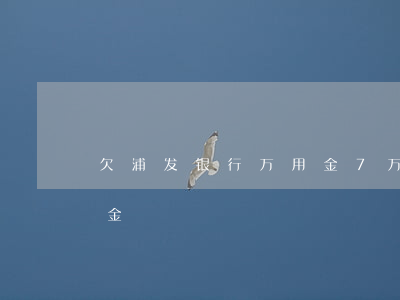 欠浦发银行万用金7万(浦发银行12万万用金)