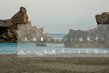 欠浦發(fā)信用卡7千元-欠浦發(fā)信用卡7千元怎么辦