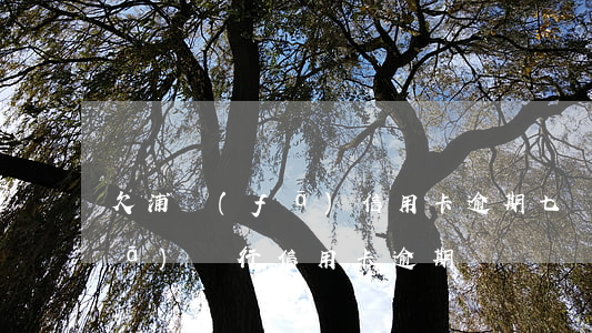 欠浦發(fā)信用卡逾期七個月(浦發(fā)銀行信用卡 逾期)