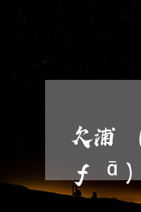 欠浦發(fā)萬用金還了好幾萬(欠浦發(fā)萬用金還了好幾萬)