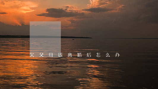 欠父母钱离婚后怎么办