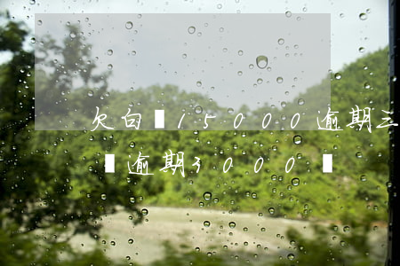 欠白條15000逾期三個(gè)月-白條逾期3000塊