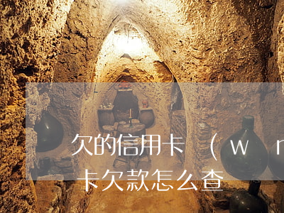 欠的信用卡網(wǎng)上怎么查(查信用卡欠款怎么查)