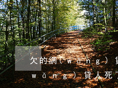 欠的網(wǎng)貸死了還用還嗎(欠網(wǎng)貸人死了還用還嗎)