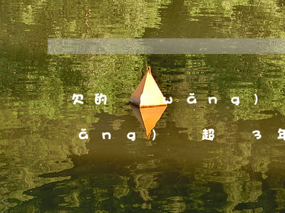 欠的網(wǎng)貸超過3年(欠的網(wǎng)貸超過3年)