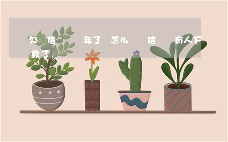 欠維信閃貸兩年了會怎么樣(維信閃貸有人下款了嗎)