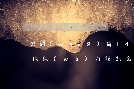 欠網(wǎng)貸14萬(wàn)父母也無(wú)力該怎么辦(欠網(wǎng)貸15萬(wàn)沒(méi)能力還怎么辦)