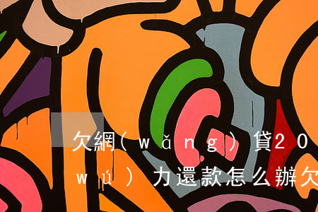 欠網(wǎng)貸20萬(wàn)無(wú)力還款怎么辦(欠二十幾萬(wàn)網(wǎng)貸無(wú)力償還)