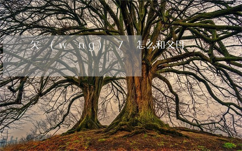 欠網(wǎng)貸7萬怎么和父母說