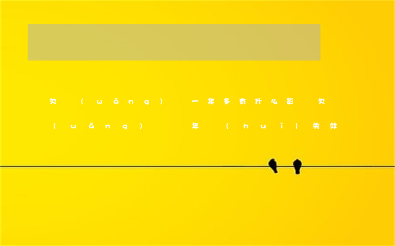 欠網(wǎng)貸一年多有什么影響(欠網(wǎng)貸幾年會(huì)失效)