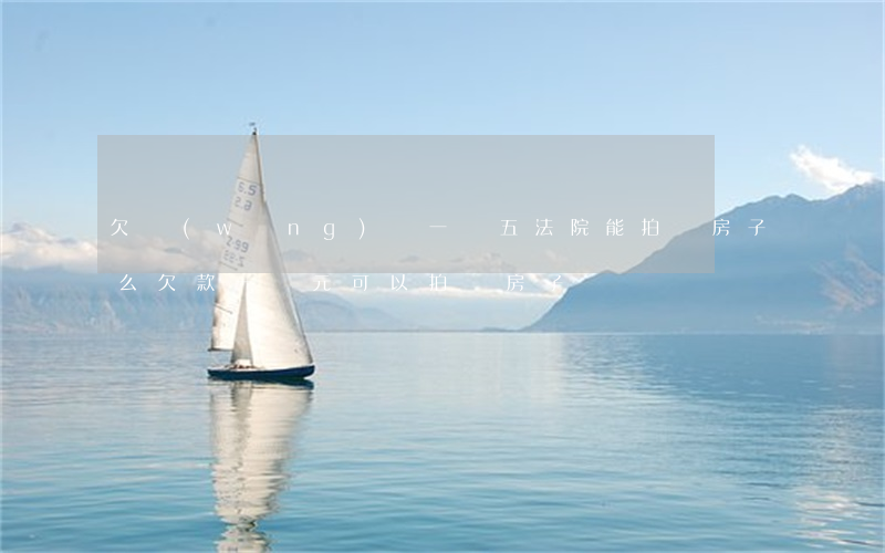 欠網(wǎng)貸一萬五法院能拍賣房子么(欠款一萬元可以拍賣房子嗎?)